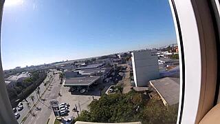 Sarada Naked In Hotel Window Near Airport Showing Big Tits