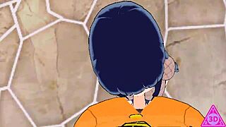 anime couple engages in intimate activities uncensored