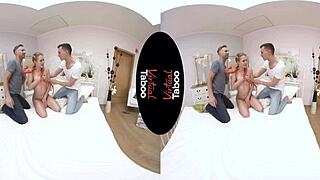 Virtual Taboo Prank: Blonde Pussy Shaved and Handjob