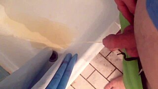 15 minute compilation of pissing in the shower from August 2019