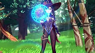 Genshin Impact Mona In Wet Shaved Pussy Fucking