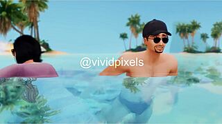 Horny Stepbrother Gives His Big Tit Stepsister Multiple Orgasms - A Family Vacation!