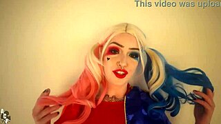 Rachel Luxe as Harley Quinn gets pussy destroyed by Gibby the Clown