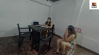 i feel so horny with my neighbor's big tits and hard fucking