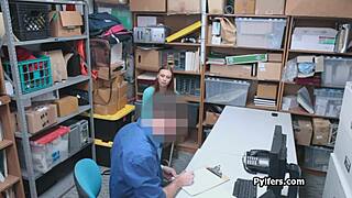 blue-eyed european czech woman spied on in shop, caught by hidden cam and busted by mall security