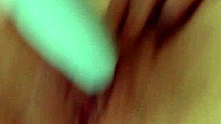 Cute skinny babe plays with her clit, feeling intense emotions.