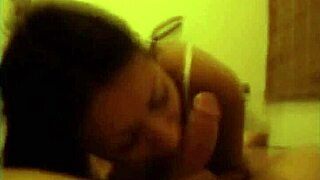 sexy latina teen gives old guy a hot blowjob