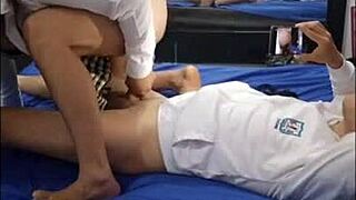 Watch this Filipina teen bent over for math exam! 😈