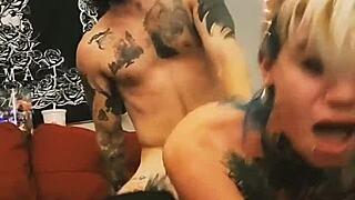 amateur couple engages in intense doggystyle fucking, ending with a cumshot