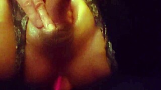 Tranny thrashing anal with masturbation emotions