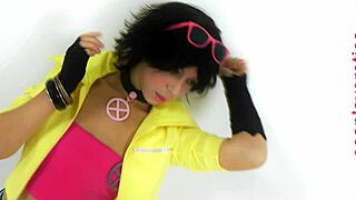 Jubilee in erotic cosplay costumes.