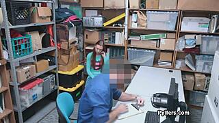 blue-eyed european czech woman spied on in shop, caught by hidden cam and busted by mall security