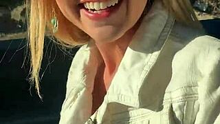 Hot teen babe nikole nash squirts in public art session