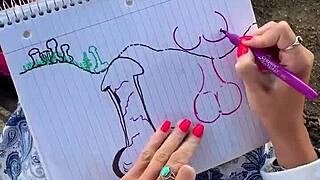 Hot teen babe nikole nash squirts in public art session