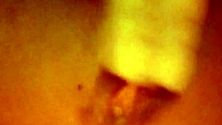 horny slut masturbates and cums hard