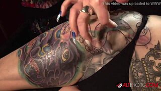 Marie Bossette endures painful leg tattoo