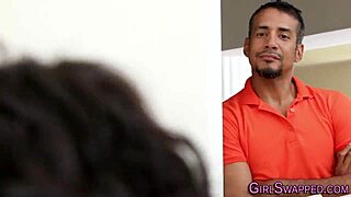 Latina stepdaughter teen 18+ dominates in intense POV foursome