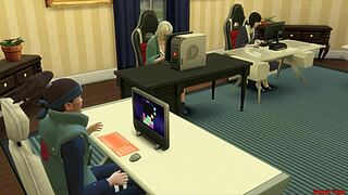 Naruto hentai hot workday with Iruka banging Shizune anal while Tsunade watches