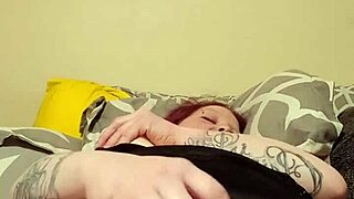 Renee cheeks having fun with tattoo and dildo in pov