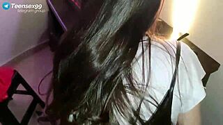 my stepbrothers girlfriend sneaks into my room, she wants ta fuck me, i say no at first but she convinces me, we do doggystyle an' cowgirl.