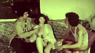 Vintage Married Woman Handles Two Cocks At Once