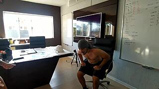 Sexo no Escritorio de Engenharia Anal Creampie