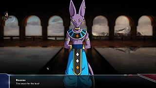 In Dragon Ball Divine Adventure Part 25, the milfy blowjob features asian blonde japanese monster alien voyeur anime cumshot