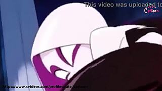 Spiderman cartoon shows Gwen Stacy masturbating