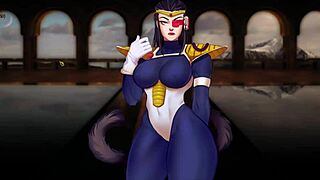 In Dragon Ball Divine Adventure Part 25, the milfy blowjob features asian blonde japanese monster alien voyeur anime cumshot