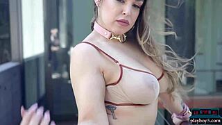 plus size latina model sophia grey shows off big natural tits in hot playboy shoot. her striptease reveals every curve during this solo session.