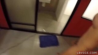 Asian shemale Haribo sucks in steamy POV.