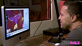 Inked chloe conrad takes huge cock with tattoos