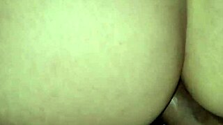 Deep anal sex with big cock, bent over in doggystyle, cumshot creampie.