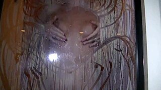 Shower Flashing Pussy at Swinger Hotel for Hubby