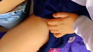 Obedient student follows teacher to motel for raw creampie action.