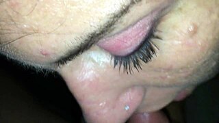 in this homemade recording, the horny amateur whore with small tits gives a blowjob, licking and handjobbing the cock