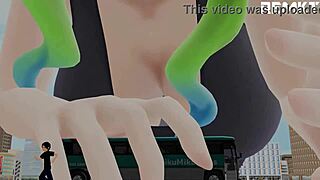 Gigante executa feitiço de redução em caras com inserção enorme