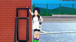 Android 21 catches Gohan and Android 18 at university in Dragon Ball Zex?