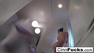 christiana glitters up her shower and bathtub