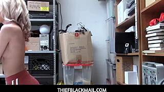 Blonde teen caught shoplifting