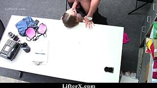 teen shoplifter gets bent over and fucked during police interrogation in garage