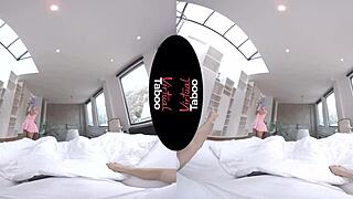 Shaved pussy and big tits in a naughty cosplay fantasy