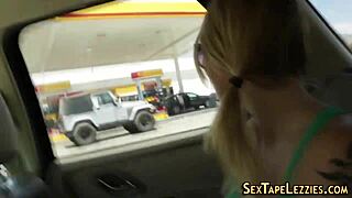 Real Lesbos Flash Their Asses Outside!