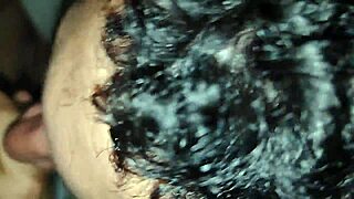 Enjoying a tasty treat with brother-in-law.