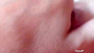 wet pussy reaches orgasm during solo masturbation close up