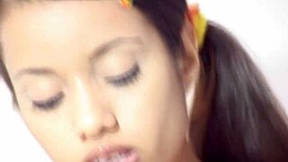 Naughty solo teen 18+ Lupe fingers her shaved pussy in wild tease