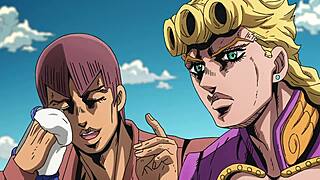 jojo's bizarre adventure golden wind ep 1 with hentai twists?