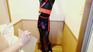 japanese shemale ninja on top secret anal mission