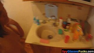 Raven-haired babe gets pussybanged doggystyle in POV hidden cam! 😉