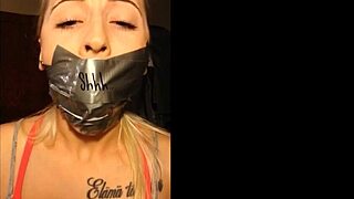 Blonde Slut Gagged And Bound In Homemade Sex Tape